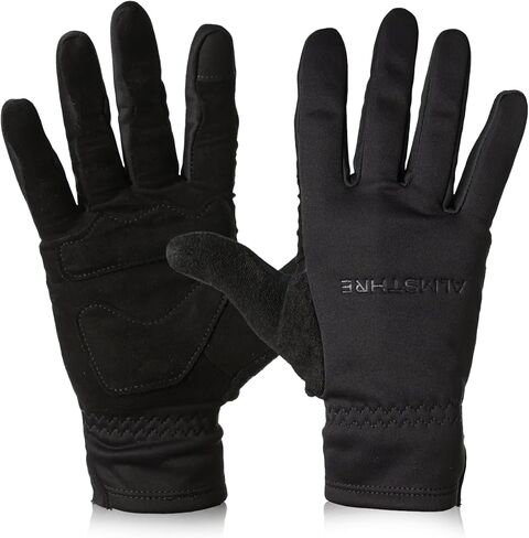ALMSTHRE Thermal Cycling Gloves | Midnight Black, | Lightweight Full-Finger Riding Gloves, Breathable Stretch Fabric, Anti-Slip Grip | Ideal for Road Cycling, Commuting & Fitness Training in Saudi Arabia
