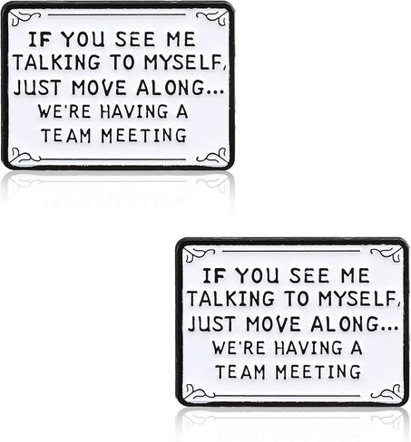 2Pcs If You See Me Talking To Myself Just Move Along Pin Brooch, Funny Lapel Pins for Work, Coworker Pin, Burnout Humor Brooches, Decorative Pins for Backpacks Bags Hats Jackets Clothes in Saudi Arabia