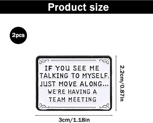 2Pcs If You See Me Talking To Myself Just Move Along Pin Brooch, Funny Lapel Pins for Work, Coworker Pin, Burnout Humor Brooches, Decorative Pins for Backpacks Bags Hats Jackets Clothes in Saudi Arabia