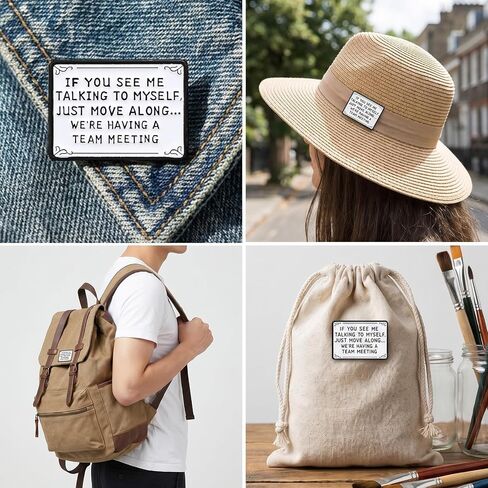 2Pcs If You See Me Talking To Myself Just Move Along Pin Brooch, Funny Lapel Pins for Work, Coworker Pin, Burnout Humor Brooches, Decorative Pins for Backpacks Bags Hats Jackets Clothes in Saudi Arabia