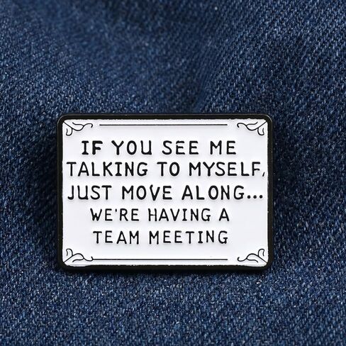 2Pcs If You See Me Talking To Myself Just Move Along Pin Brooch, Funny Lapel Pins for Work, Coworker Pin, Burnout Humor Brooches, Decorative Pins for Backpacks Bags Hats Jackets Clothes in Saudi Arabia