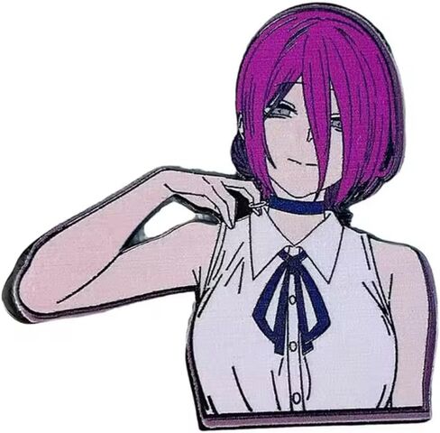 Reze Bomb Girl Devil Chainsaw Man Denji Power Anime Manga 2.2" Enamel Pin Badge in Kuwait