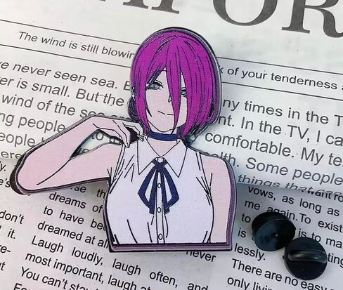 Reze Bomb Girl Devil Chainsaw Man Denji Power Anime Manga 2.2" Enamel Pin Badge in Kuwait