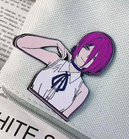 Reze Bomb Girl Devil Chainsaw Man Denji Power Anime Manga 2.2" Enamel Pin Badge in Kuwait