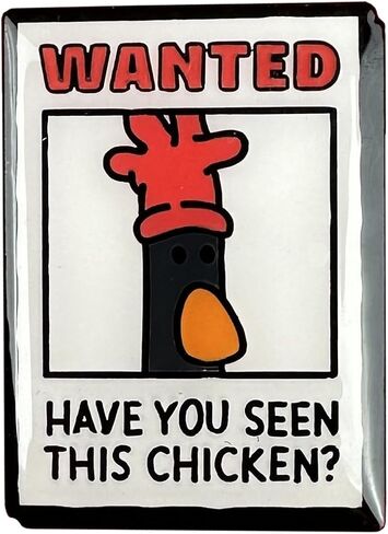 | Feathers McGraw Wanted Poster Enamel Pin Badge | Wallace and Gromit Official Merchandise, One Size, Iron in Saudi Arabia
