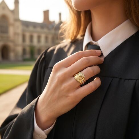 ARHTF 2026 Class Ring Graduation Rings for Her Class of 2026 Gold Personalized University Graduation Ring Class Rings for Women Men in Kuwait
