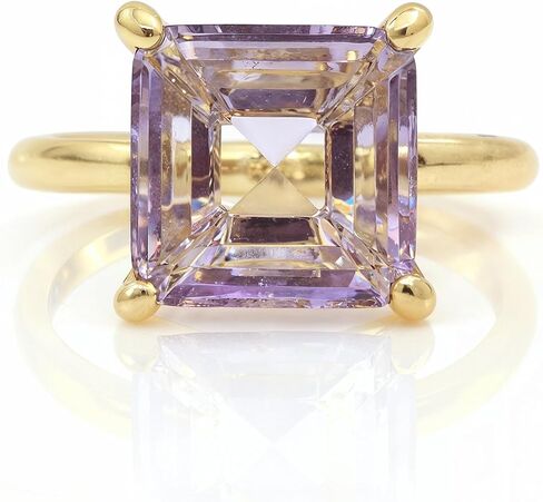 February Birthstone Jewelry - Adorable Amethyst Rings for Women in 14K Gold - Special or Casual Wear Jewelry - With Fancy Box in Kuwait