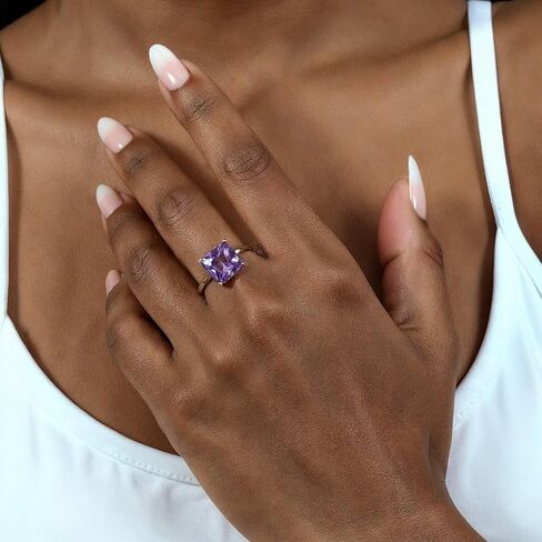 February Birthstone Jewelry - Adorable Amethyst Rings for Women in 14K Gold - Special or Casual Wear Jewelry - With Fancy Box in Kuwait