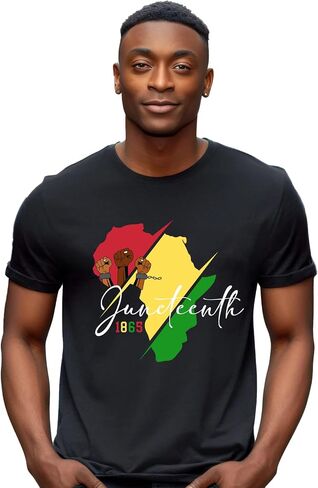 LBP Juneteenth Shirts for Men African American Freedom Celebrate 1865 T-Shirt Black History Tee Tops in Saudi Arabia