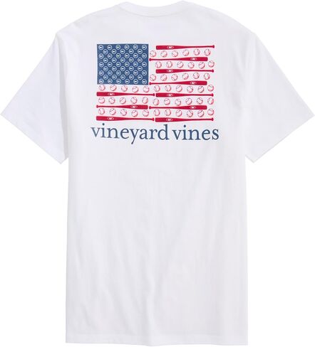 Vineyard Vines Men's Baseball Flag Short-Sleeve Pocket Tee in Saudi Arabia