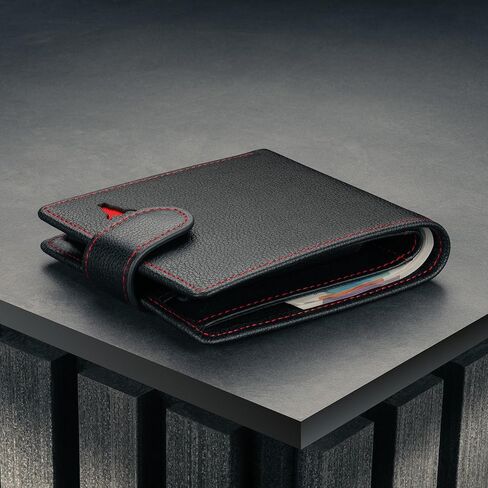 TORRO Classic Leather Wallet – Premium Leather Classic Bifold Wallet with Card Slots, Coin Pocket and RFID Protection (Black) in Kuwait