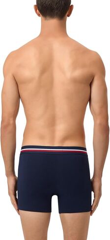 Lacoste Men's Cotton Stretch Tricolor Waistband Boxer Briefs, 3-Pack (Amazon Exclusives), Navy Blue, 3X-Large in Kuwait
