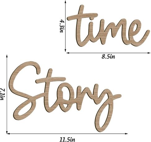 JarThenaAMCS Story Time Wooden Sign Story Telling Reading Corner Sign Rustic Nursery Wall Decor for Kids Bedroom Bookshelf Home Decor Birthday DIY Crafts Baby Gift in Kuwait
