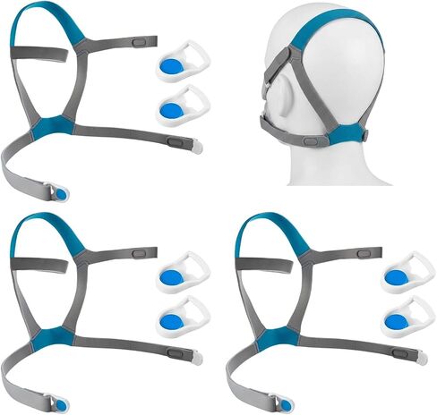 3 Pack Replacement F40 Headgear & 3 Pairs Magnetic Clips Compatible with ResMed AirFit F40 CPAP Mask, Adjustable Full Face Mask Headgear Strap with Enhanced Clips Accessories Supplies in Saudi Arabia