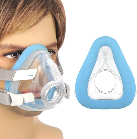 Memory Foam F20 Mask Medium Compatible with ResMed AirTouch F20 Medium, Ultra-Soft & Superior Resilience with Latest Memory Foam Technology - IDEAR Reusable Full Face F20 Mask CPAP Supplies - Blue in Saudi Arabia
