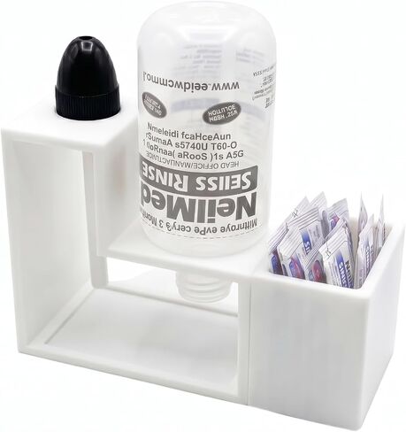 exSNexu Drying Stand Suitable for NeilMed Nasal Rinse Bottles | Integrated Storage Stand with Medication Packet Storage Slot | Drainage Rack Suitable for 240ml Nasal Rinse Bottles in Kuwait
