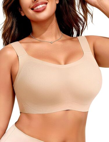 Upushall Jelly Bras for Women Supportive Wireless Push Up Full Coverage No Underwire Seamless Bralette with Air Holes in Saudi Arabia