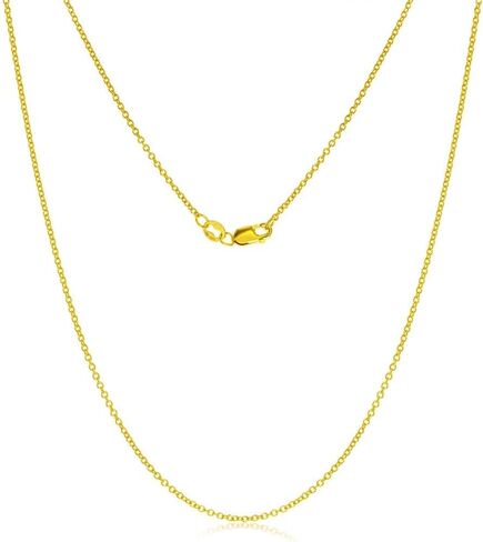 14K Gold Filled Cable Chain Necklace for Women – Hypoallergenic Tarnish Resistant Layering Necklace – 16 to 20 Inch in Kuwait