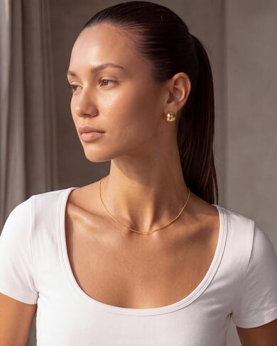 14K Gold Filled Cable Chain Necklace for Women – Hypoallergenic Tarnish Resistant Layering Necklace – 16 to 20 Inch in Kuwait
