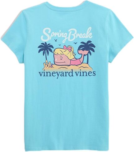 Vineyard Vines Girls' Girls' Spring Break Beach Whale Short-Sleeve Pocket Tee in Saudi Arabia