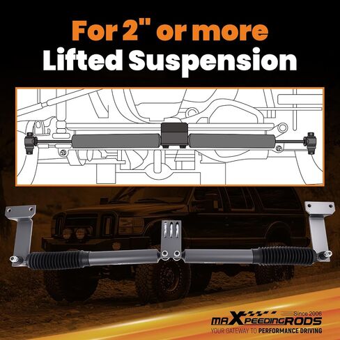 maXpeedingrods 2-8" Lift Dual Steering Stabilizer for Ford F250 F350 Super Duty 4WD 1999-2004, Excursion 4WD 2000-2005, Suspension Lift Upgrade Steering Damper Replacement Kit in Saudi Arabia