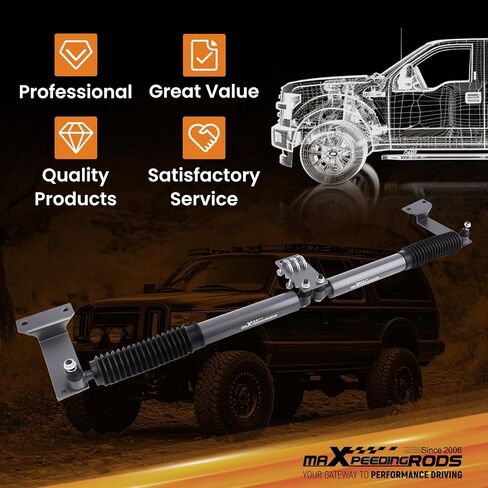 maXpeedingrods 2-8" Lift Dual Steering Stabilizer for Ford F250 F350 Super Duty 4WD 1999-2004, Excursion 4WD 2000-2005, Suspension Lift Upgrade Steering Damper Replacement Kit in Saudi Arabia