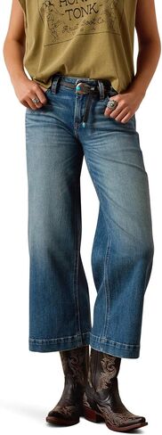 ARIAT Perfect Rise Jazmine Wide Leg Crop Jeans in Saudi Arabia