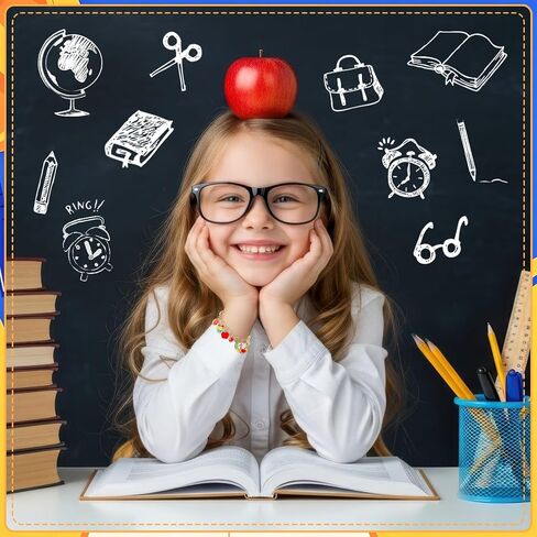سوار العودة إلى المدرسة، هدايا اليوم الأول للمدرسة للمعلم | سوار مدرسة على شكل قلم رصاص على شكل مسطرة قوس قزح، ملابس العودة إلى الفصل الدراسي، هدية تقدير المعلم من الطلاب in Kuwait