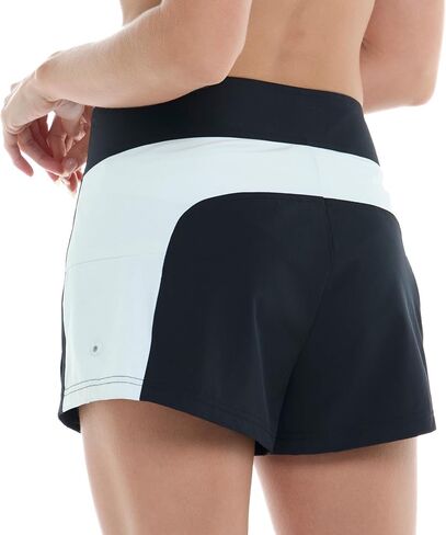 شورت Body Glove النسائي من Surf Crew Vapor Boardshort - ارتفاع منخفض، إغلاق بشريط فيلكرو مزدوج، جيب جانبي بسحاب in Kuwait