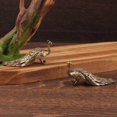 1pc Peacock Ornament Home Decor Statue Figure Brass Chinese Handicraft Decoration Small Brass Ornament in Kuwait