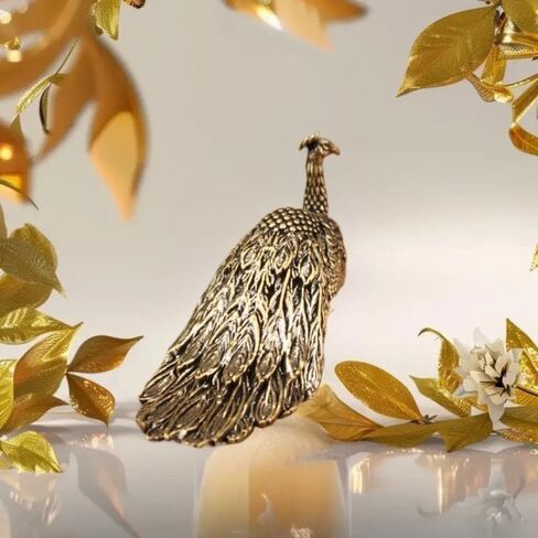 1pc Peacock Ornament Home Decor Statue Figure Brass Chinese Handicraft Decoration Small Brass Ornament in Kuwait