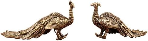 1pc Peacock Ornament Home Decor Statue Figure Brass Chinese Handicraft Decoration Small Brass Ornament in Kuwait