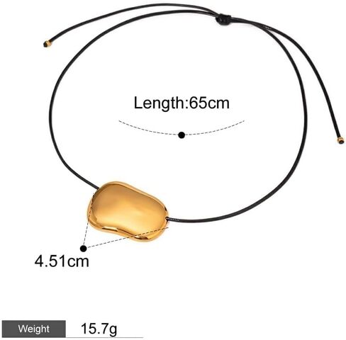 bean necklace Chunky Gold Necklace for Women, Gold Beaded Statement Piece, Elegant Layering Accessory for Daily Wear, Versatile Jewelry Item with Polished Finish, Necklace for Women and Men in Saudi Arabia