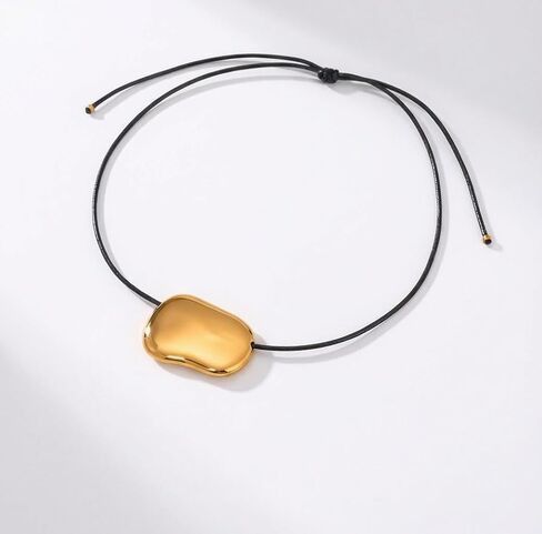 bean necklace Chunky Gold Necklace for Women, Gold Beaded Statement Piece, Elegant Layering Accessory for Daily Wear, Versatile Jewelry Item with Polished Finish, Necklace for Women and Men in Saudi Arabia