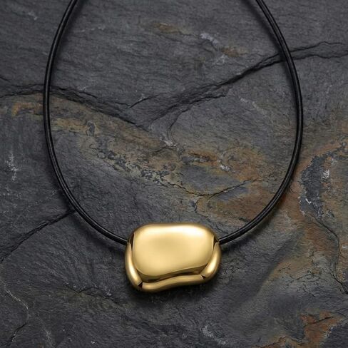 bean necklace Chunky Gold Necklace for Women, Gold Beaded Statement Piece, Elegant Layering Accessory for Daily Wear, Versatile Jewelry Item with Polished Finish, Necklace for Women and Men in Saudi Arabia