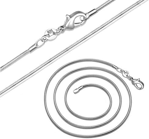 Koguxuix Fashion Jewelry 925 Sterling Silver Italian 2mm Snake Chain Crafted Necklace (30 inches) in Kuwait