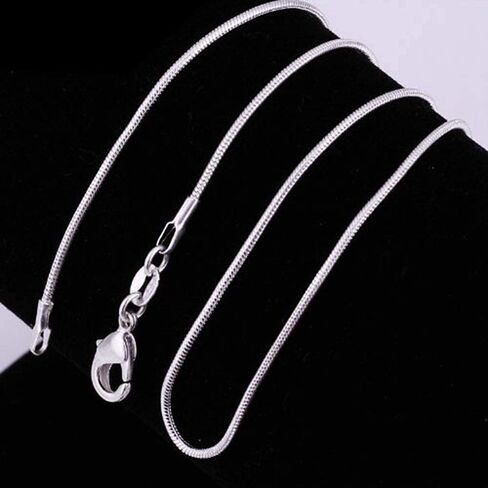 Koguxuix Fashion Jewelry 925 Sterling Silver Italian 2mm Snake Chain Crafted Necklace (30 inches) in Kuwait