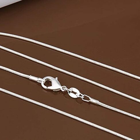 Koguxuix Fashion Jewelry 925 Sterling Silver Italian 2mm Snake Chain Crafted Necklace (30 inches) in Kuwait