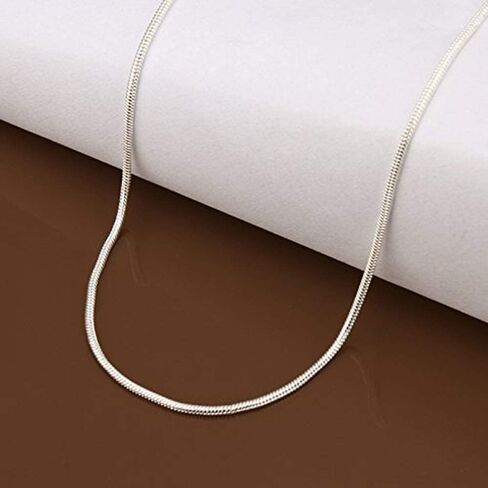 Koguxuix Fashion Jewelry 925 Sterling Silver Italian 2mm Snake Chain Crafted Necklace (30 inches) in Kuwait