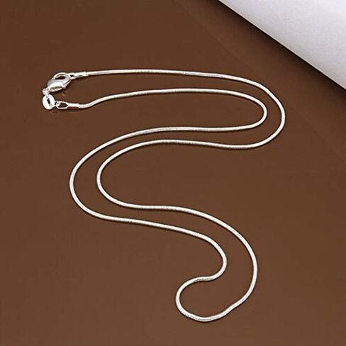 Koguxuix Fashion Jewelry 925 Sterling Silver Italian 2mm Snake Chain Crafted Necklace (30 inches) in Kuwait