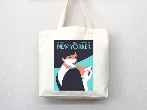 New Yorker tote bag, New Yorker magazine bag, New Yorker bag, New Yorker art, New yorker tote, art tote bag, aesthetic tote in Saudi Arabia
