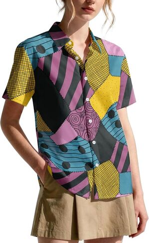 99TIMORO Fantasy Character Button Shirt Women, Novel Movie Themed Button Short Sleeve for Valentine's Day in Saudi Arabia