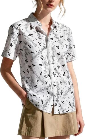 99TIMORO Fantasy Character Button Shirt Women, Novel Movie Themed Button Short Sleeve for Valentine's Day in Saudi Arabia