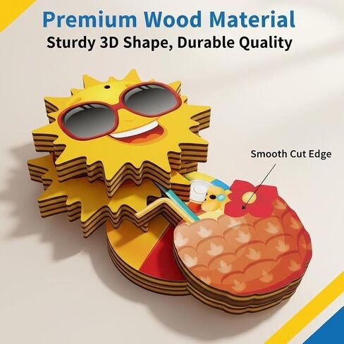 24 Pieces Beach Wood Hanging Ornaments Beach Wooden Slices Coconut Pendant Tags Winter Summer Tree Decorationswith String for Luau Hawaiian Party Supplies in Saudi Arabia