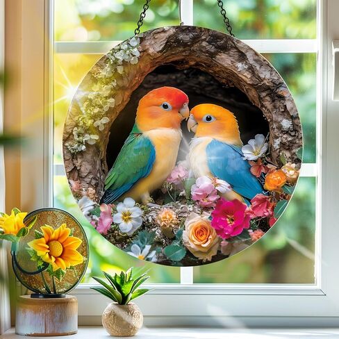 Colorful Acrylic Suncatcher, Sun Catchers Tree of Life Hanging Window Decoration, Rainbow Maker Wall Art, for Balcony Indoor Outdoor Garden Christmas Ornaments Decor 7.8x7.8 Inch CH#122 in Kuwait