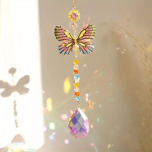 3 قطعة نافذة كريستال Suncatcher معلقة صانع قوس قزح لامعة الراين المنشور المعلقات حديقة المنزل حديقة السيارة ديكور in Kuwait
