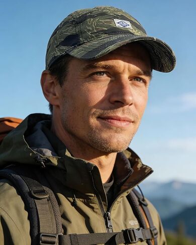 CLAPE Camouflage Baseball Cap, Low Profile 5 Panel Breathable Cotton Dad Hat Summer Outdoor Cap for Hiking Camping in Kuwait