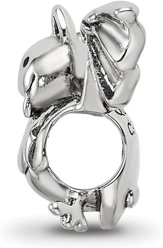 The Black Bow Vampire Bat Bead Charm in Antiqued Sterling Silver in Saudi Arabia