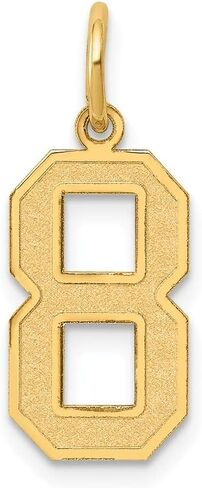 قلادة FJC Finejewelers من الذهب الأصفر عيار 10 قيراطًا متوسطة الحجم رقم 8 مقاس 20 × 8 ملم in Kuwait