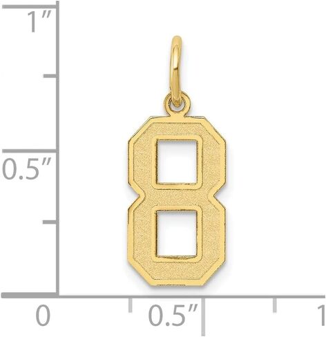 قلادة FJC Finejewelers من الذهب الأصفر عيار 10 قيراطًا متوسطة الحجم رقم 8 مقاس 20 × 8 ملم in Kuwait